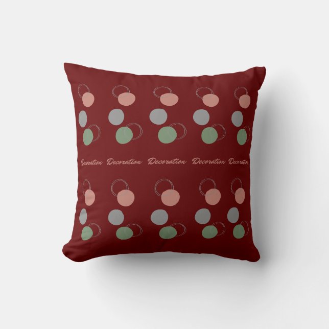 Coussin points de décoration forme motif abstrait (Recto)