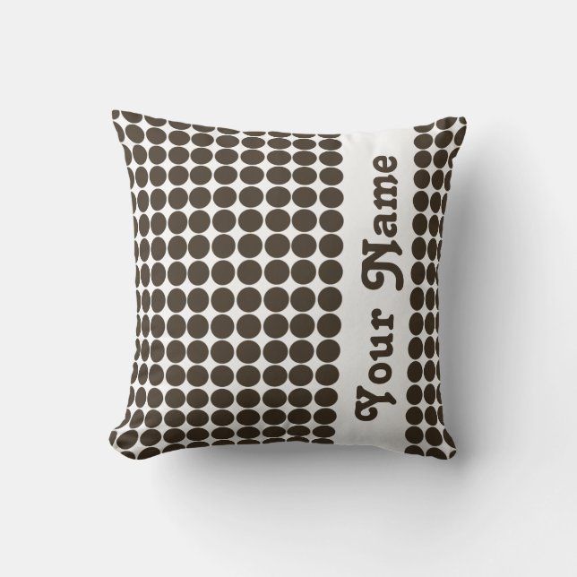 Coussin Points de safari de kola avec le texte fait sur (Recto)