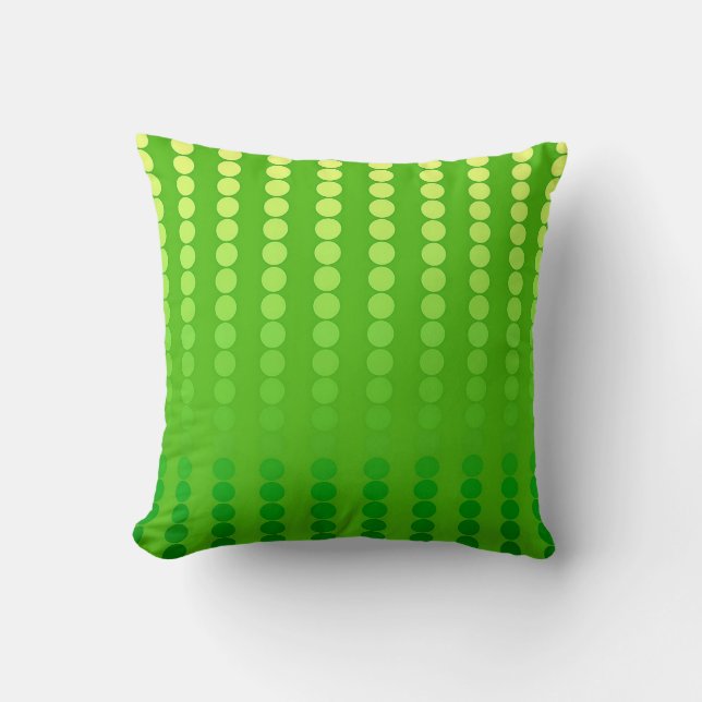 Coussin Points de satin - nuances de vert de chaux (Recto)