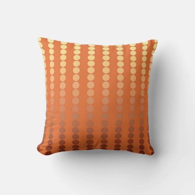 Coussin Points de satin - rouille et or (Recto)