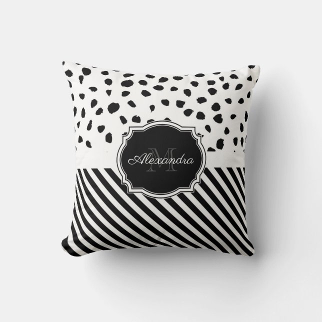Coussin Points et bandes (Recto)
