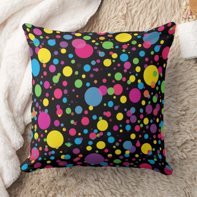Coussin Points multicolores vifs (Couverture)