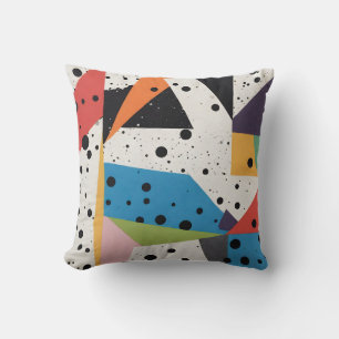 Coussin Points noirs en papier collage