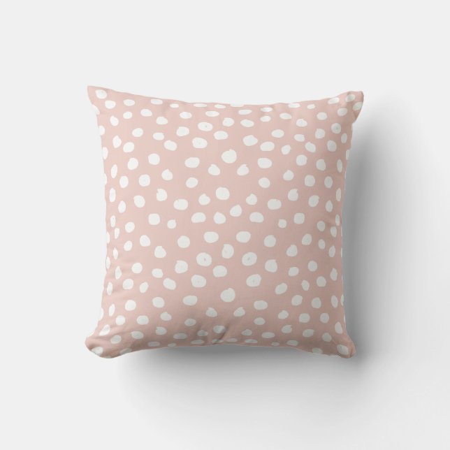 Coussin Points Posters de animaux Fluds Points Rose Et Bla (Recto)