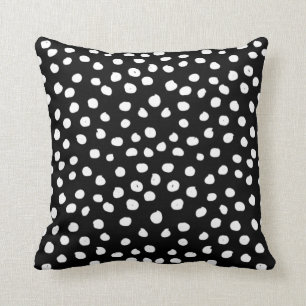 Coussin Points Preppy - Points Posters de animaux noirs mo