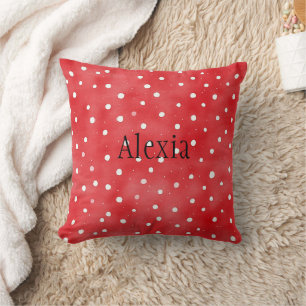Coussin Points Rouges Blancs