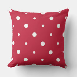 Coussin Points rouges et blancs