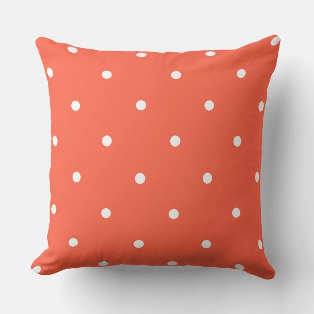 Coussin points rouges et blancs tomates (Recto)