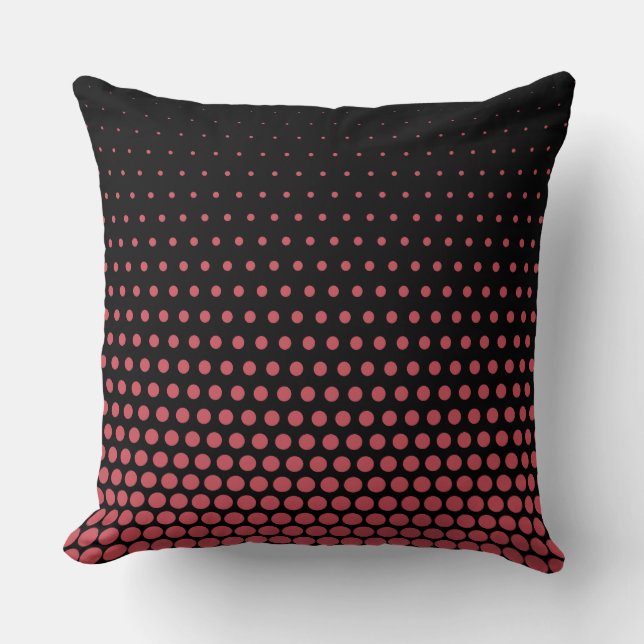 Coussin Points Techno Terra Cotta Moderne Noir (Recto)