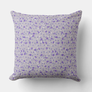 Coussin points violets, lavande et gris