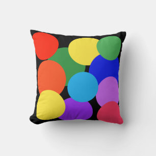 Coussin Pois arc-en-ciel