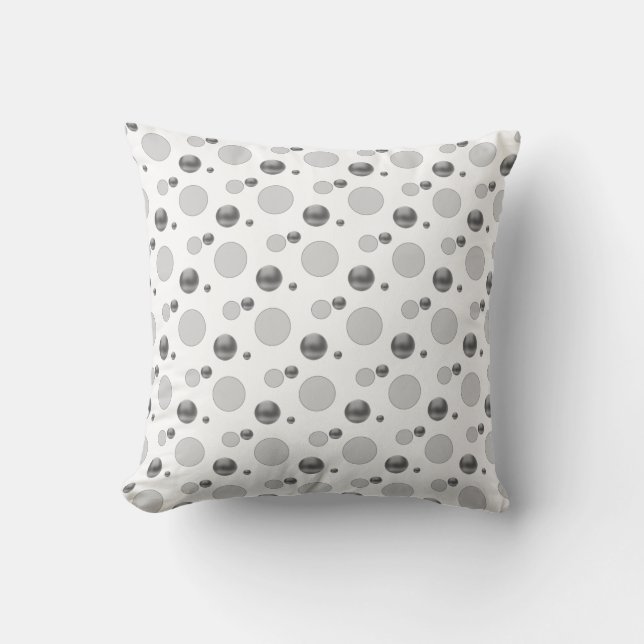 Coussin Pois argentés (Recto)