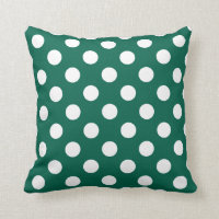 pois blancs sur le vert sauge