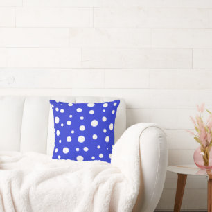 Coussin Pois Bleus d'hiver