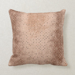 Coussin Pois métallique d'or rose sale de cuivre
