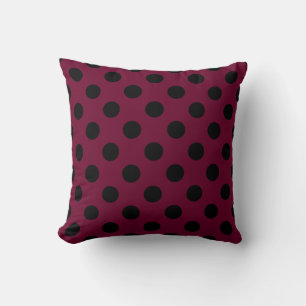Coussin Pois noirs en Bourgogne
