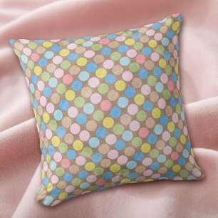 Coussin Pois pastel en Brown