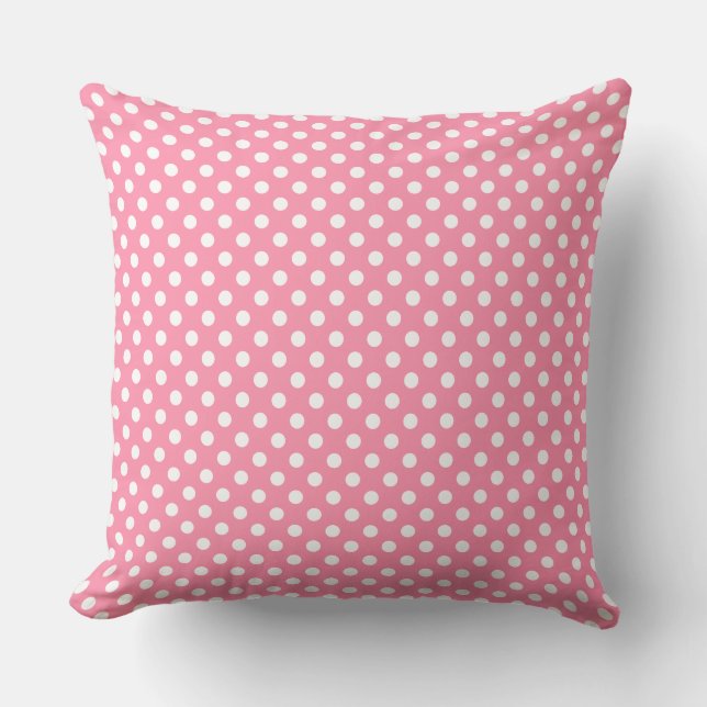 Coussin Pois roses et blancs (Recto)