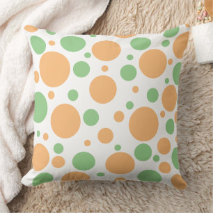 Coussin Pois verts Orange Sage