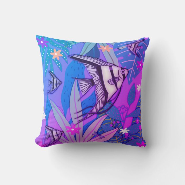 Coussin Poisson-ange Impression #2 Miami (Recto)