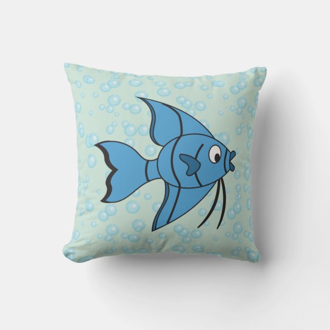 Coussin Poisson Carton mignon (Recto)