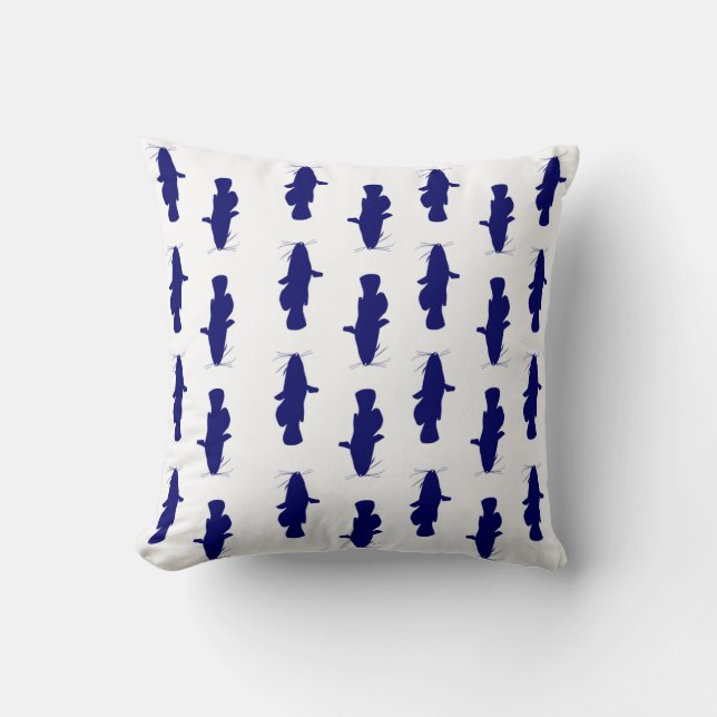 Coussin Poisson-chat de chabot de rivière (Recto)