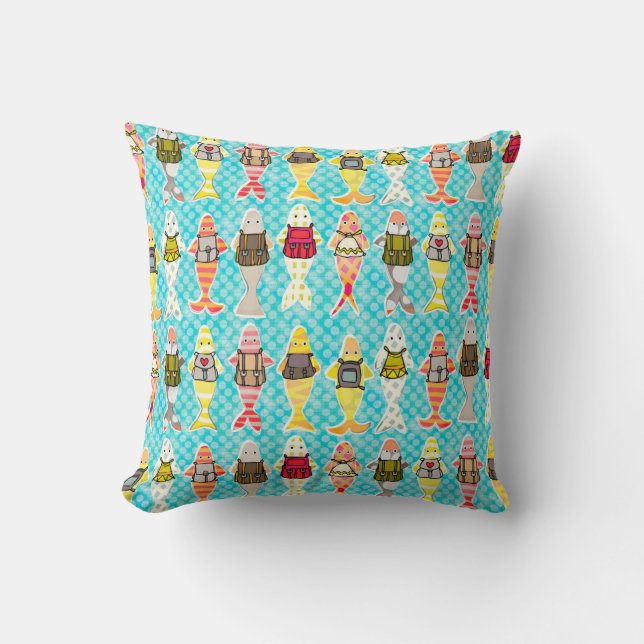 Coussin poisson scolaire (Recto)