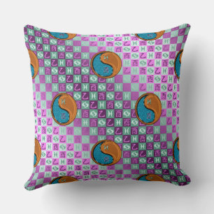 Coussin Poissons & Coq de Bois