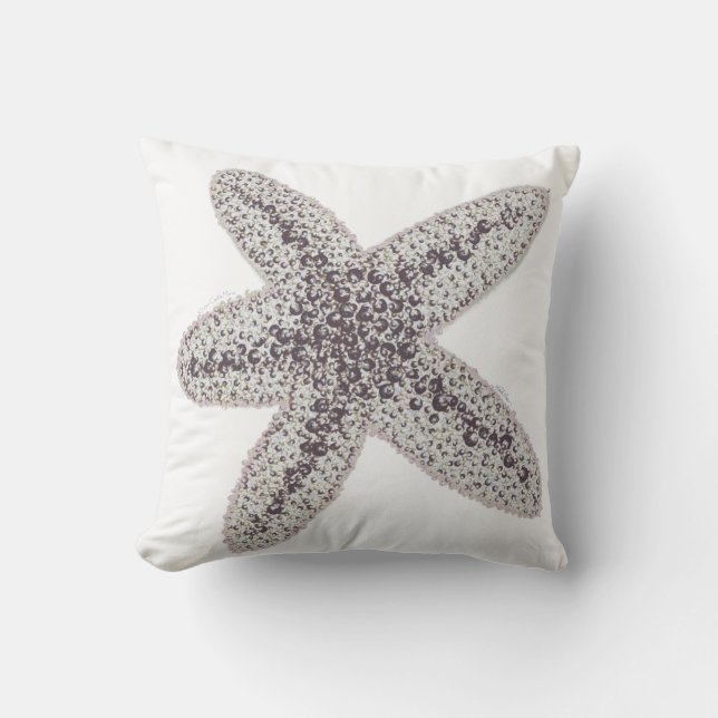 Coussin Poissons d'étoile - noirs et blancs (Recto)