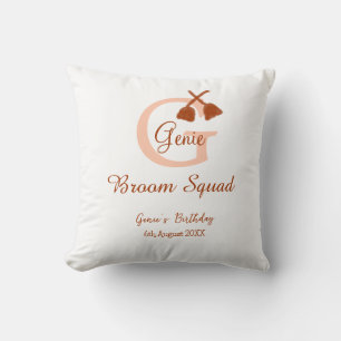 Coussin Poitrine Brown Squad Anniversaire Nom de la pêche