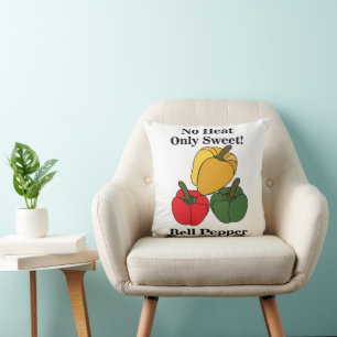 Coussin Poivron Rouge Vert Jaune Capsicum Drôle
