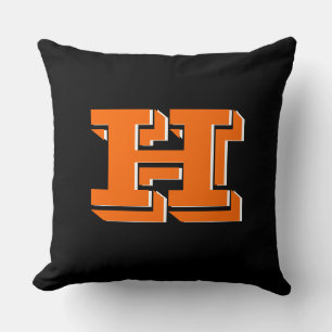 Coussin Police de bloc universitaire Orange et Noir Initia