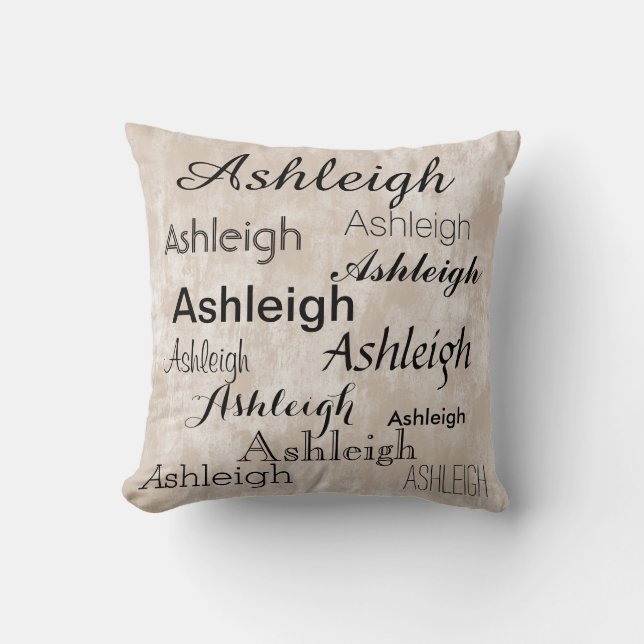 Coussin Polices fraîches votre nom personnalisé (Recto)