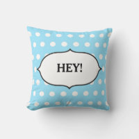 Polka bleu clair moderne point avec Hey!