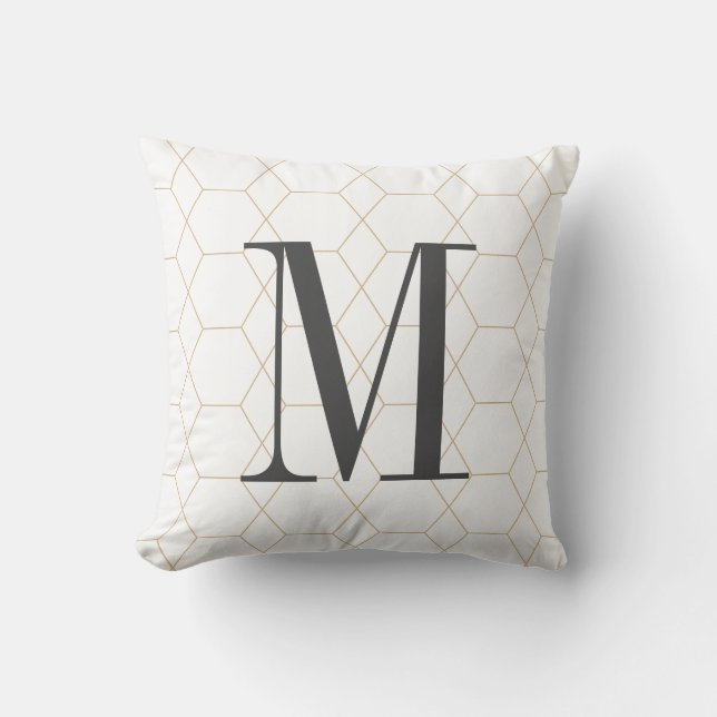Coussin Polymod décoré d'un monogramme (Recto)