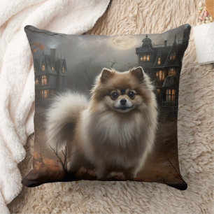 Coussin Pomeranian Halloween Épouvantable