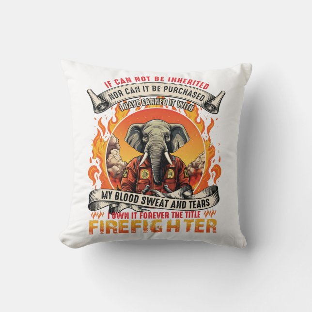 Coussin Pompier éléphant (Recto)