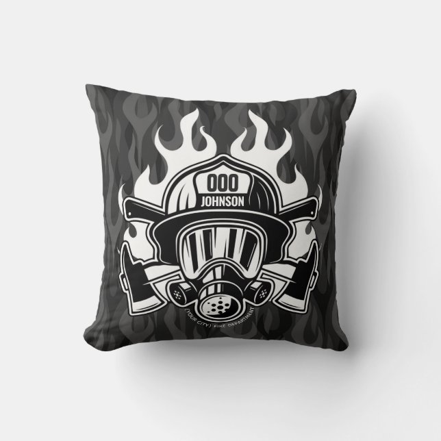 Coussin Pompier Secouru sur mesure Station du service d'in (Recto)