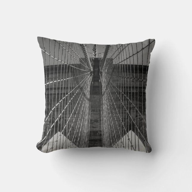 Coussin Pont et horizon 2 de New York City Brooklyn (Recto)