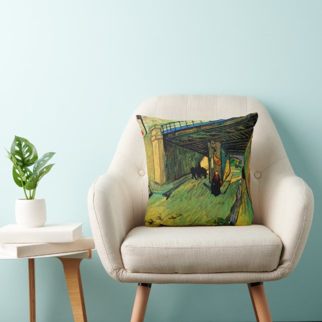 Coussin Pont ferroviaire sur Montmajour par Vincent van Go (Chaise)