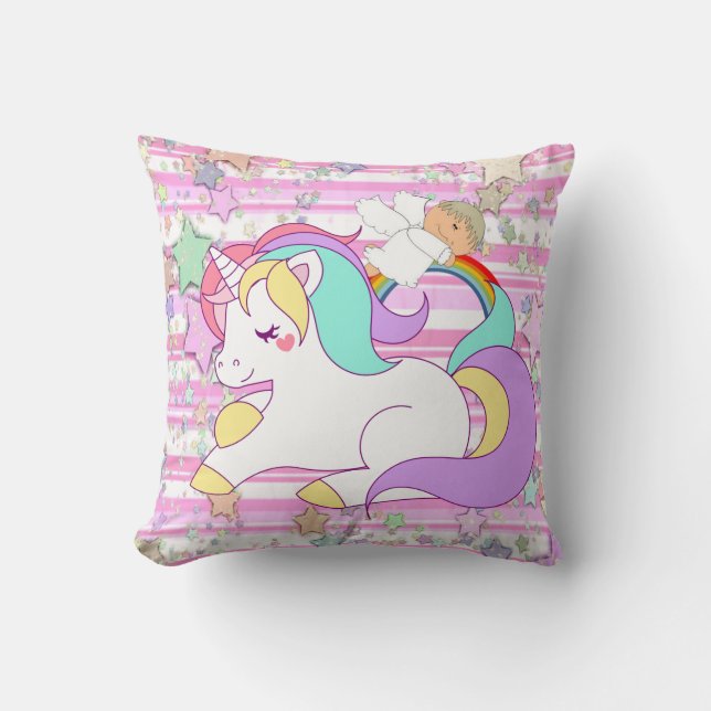 Coussin Pony Angel Pink Frappe Jeu d'oreiller (Recto)