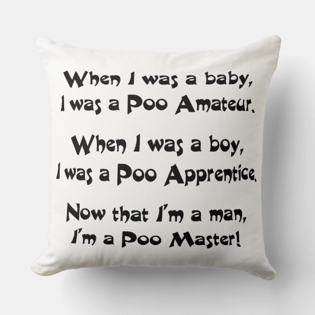 Coussin Poo Master (Recto)