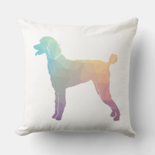 Coussin Poodle Geo Silhouette Pastel