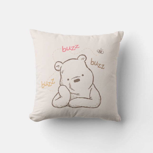 Coussin Pooh classique| Buzz Buzz Buzz (Recto)