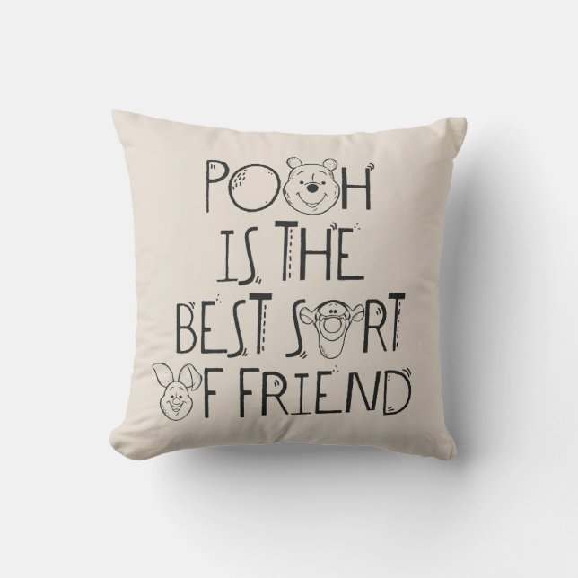 Coussin Pooh est le meilleur ami (Recto)
