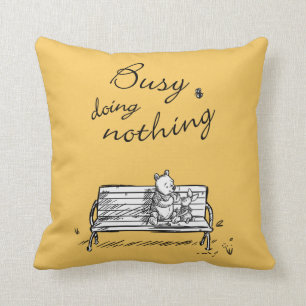 Coussin Pooh et Piglet  Occupé Ne rien faire