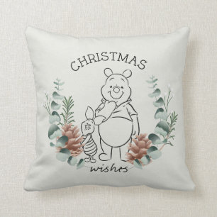 Coussin Pooh et Piglet  Wreath de Noël