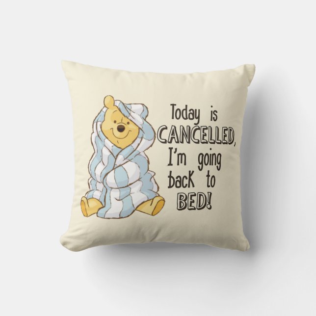 Coussin Pooh | Le jour est annulé (Recto)
