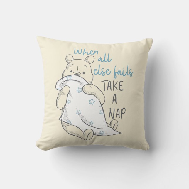 Coussin Pooh | Prendre un devis pour la sieste (Recto)