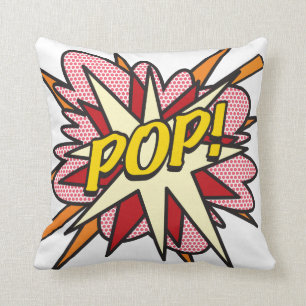 Coussin POP Amusant Rétro Bande Dessinée Pop Art
